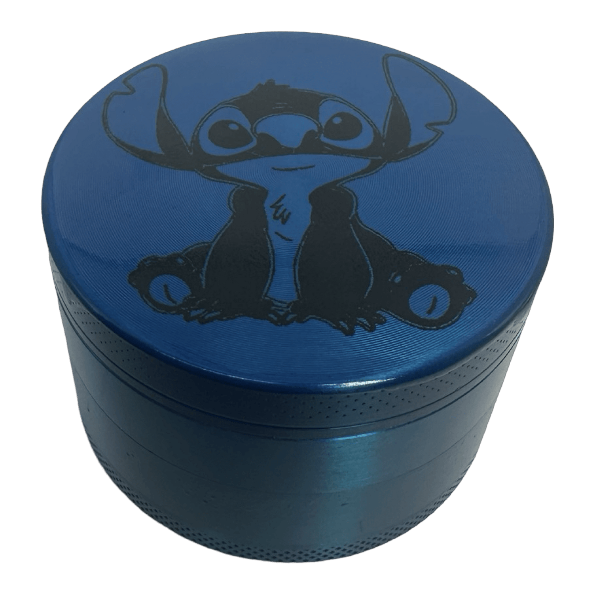 Stitch Grinder, Herb Grinder, Cute Grinder, Large Grinder With Catcher, 2.5 Inch Blue Grinder - spicedanime
