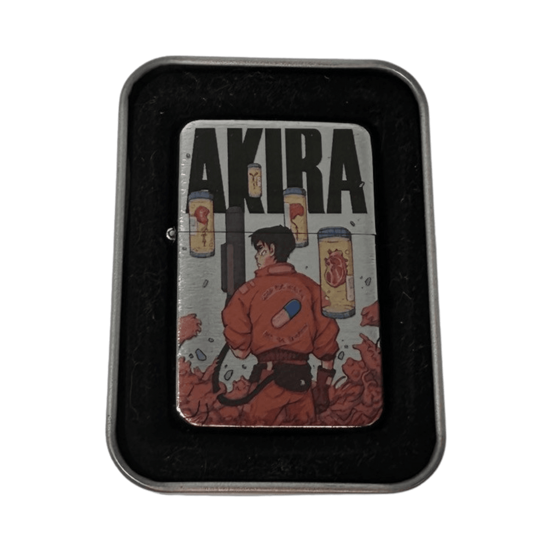 Akira Pill Good For Health Lighter, Windproof Flip Top Lighter, Aesthetic Lighter, Unique Smoker Gift, Anime Lighter - spicedanime