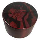 Junji Ito Grinder, Horror Grinder, Anime Grinder, Large Grinder With Catcher, 2.5 Inch Red Grinder - spicedanime