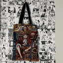 Luffy Pirate King Woven Tapestry Tote Bag