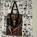 Luffy Pirate King Woven Tapestry Tote Bag
