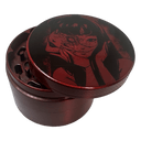 Junji Ito Grinder, Horror Grinder, Anime Grinder, Large Grinder With Catcher, 2.5 Inch Red Grinder - spicedanime