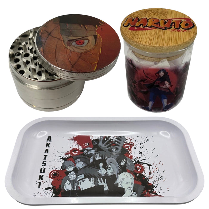 Obito Masked Grinder, Jar, Rolling Tray Set