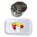Aqua Team Cartoon Spice Grinder, Stash Jar, Rolling Tray Set - spicedanime