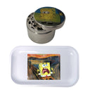 Spongebob Squarepants Cartoon Spice Grinder, Stash Jar, Rolling Tray Set - spicedanime
