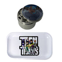 Teen Titans Cartoon Herb Grinder, Stash Jar, Rolling Tray Set - spicedanime