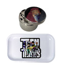 Teen Titans Cartoon Herb Grinder, Stash Jar, Rolling Tray Set - spicedanime
