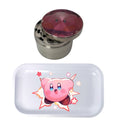 Kirby Cartoon Videogame Spice Grinder, Stash Jar, Rolling Tray Set - spicedanime