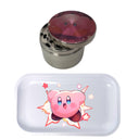 Kirby Cartoon Videogame Spice Grinder, Stash Jar, Rolling Tray Set - spicedanime