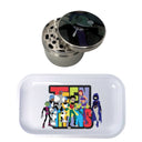 Teen Titans Cartoon Herb Grinder, Stash Jar, Rolling Tray Set - spicedanime