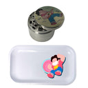 Steven Universe Cartoon Spice Grinder, Stash Jar, Rolling Tray Set - spicedanime