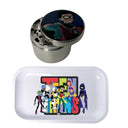 Teen Titans Cartoon Herb Grinder, Stash Jar, Rolling Tray Set - spicedanime