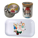 Family Guy Cartoon Spice Grinder, Stash Jar, Rolling Tray Set - spicedanime