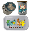 Pokemon Cartoon Spice Grinder, Stash Jar, Rolling Tray Set - spicedanime