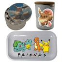 Pokemon Cartoon Spice Grinder, Stash Jar, Rolling Tray Set - spicedanime