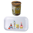 Spongebob Squarepants Cartoon Spice Grinder, Stash Jar, Rolling Tray Set - spicedanime