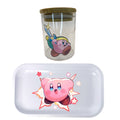 Kirby Cartoon Videogame Spice Grinder, Stash Jar, Rolling Tray Set - spicedanime