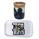 Teen Titans Cartoon Herb Grinder, Stash Jar, Rolling Tray Set - spicedanime