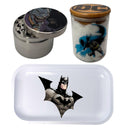 Batman and Robin Comic Spice Grinder, Stash Jar, Rolling Tray Set - spicedanime