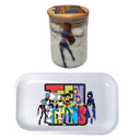 Teen Titans Cartoon Herb Grinder, Stash Jar, Rolling Tray Set - spicedanime
