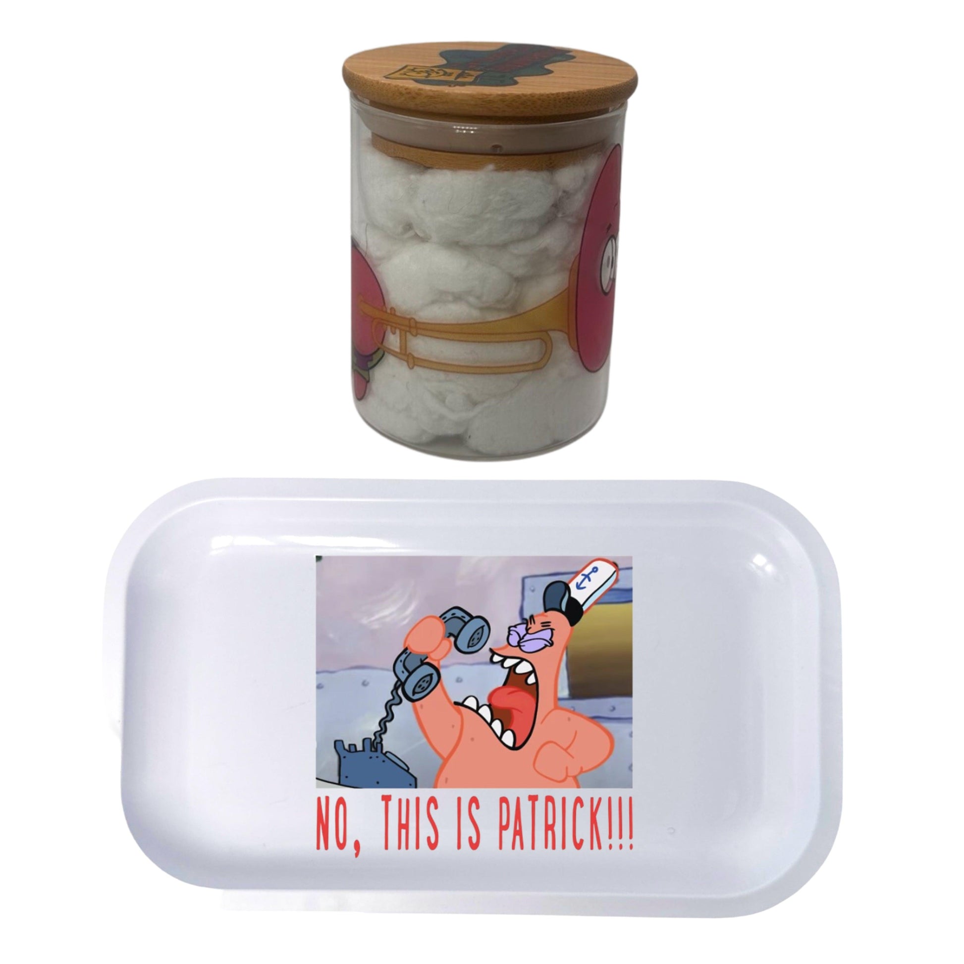 Spongebob Squarepants Cartoon Spice Grinder, Stash Jar, Rolling Tray Set - spicedanime