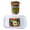 Spongebob Squarepants Cartoon Spice Grinder, Stash Jar, Rolling Tray Set - spicedanime