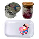 Steven Universe Cartoon Spice Grinder, Stash Jar, Rolling Tray Set - spicedanime