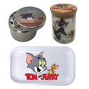 Tom and Jerry Cartoon Spice Grinder, Stash Jar, Rolling Tray Set - spicedanime
