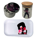 Steven Universe Cartoon Spice Grinder, Stash Jar, Rolling Tray Set - spicedanime