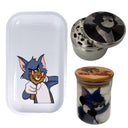 Tom and Jerry Cartoon Spice Grinder, Stash Jar, Rolling Tray Set - spicedanime