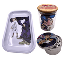 Jojos Bizzare Adventure Anime Spice Grinder, Stash Jar, Rolling Tray Set - spicedanime