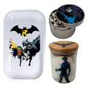 Batman and Robin Comic Spice Grinder, Stash Jar, Rolling Tray Set - spicedanime