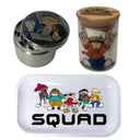 KND Kids Next Door Cartoon Spice Grinder, Stash Jar, Rolling Tray Set - spicedanime