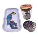 Jojos Bizzare Adventure Anime Spice Grinder, Stash Jar, Rolling Tray Set - spicedanime