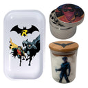 Batman and Robin Comic Spice Grinder, Stash Jar, Rolling Tray Set - spicedanime