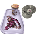 Jojos Bizarre Adventure Anime Spice Grinder, Stash Jar, Rolling Tray Set - spicedanime