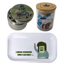 Regular Show Cartoon Spice Grinder, Stash Jar, Rolling Tray Set - spicedanime