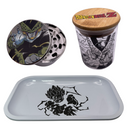 Cell Grinder, Jar, Rolling Tray Set