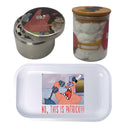 Spongebob Squarepants Cartoon Spice Grinder, Stash Jar, Rolling Tray Set - spicedanime