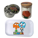The Amazing World of Gumball Cartoon Spice Grinder, Stash Jar, Rolling Tray Set - spicedanime