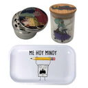 Spongebob Squarepants Cartoon Spice Grinder, Stash Jar, Rolling Tray Set - spicedanime