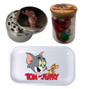 Tom and Jerry Cartoon Spice Grinder, Stash Jar, Rolling Tray Set - spicedanime