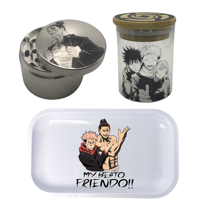 Todo Grinder, Jar, Rolling Tray Set