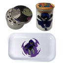 Teen Titans Cartoon Herb Grinder, Stash Jar, Rolling Tray Set - spicedanime