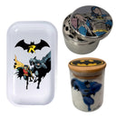 Batman and Robin Comic Spice Grinder, Stash Jar, Rolling Tray Set - spicedanime