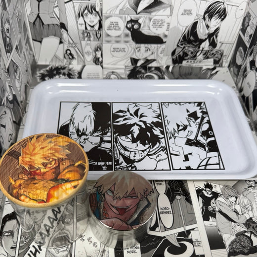 Bakugo Grinder, Jar, Rolling Tray Set