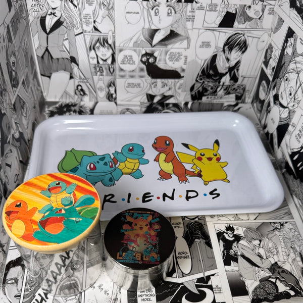 Pokemon Starters Grinder, Jar, Rolling Tray Set