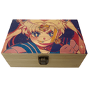 sailor moon cigarette case Crescent Glass Rolling Tray Kawaii Sanrio Cigarette Box -