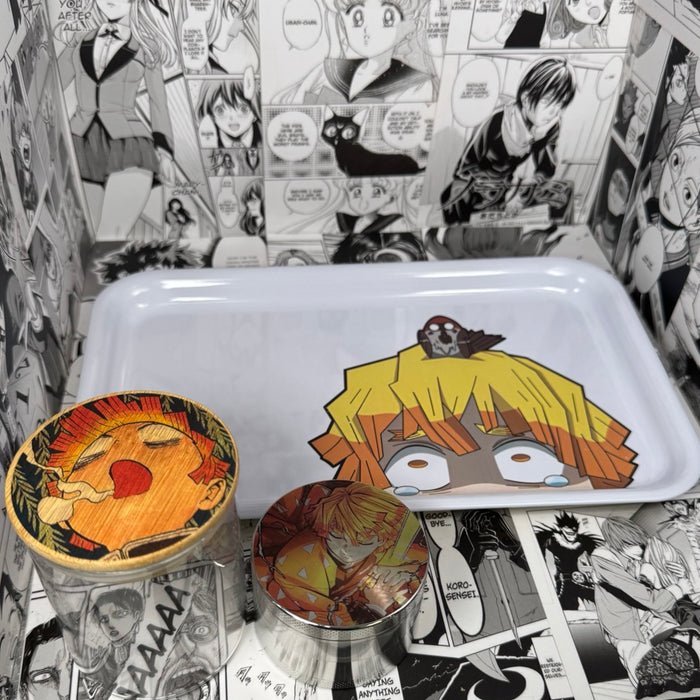 Zenitsu Grinder, Jar, Rolling Tray Set