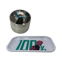 Mob Psycho 100 Anime Spice Grinder, Stash Jar, Rolling Tray Set - spicedanime